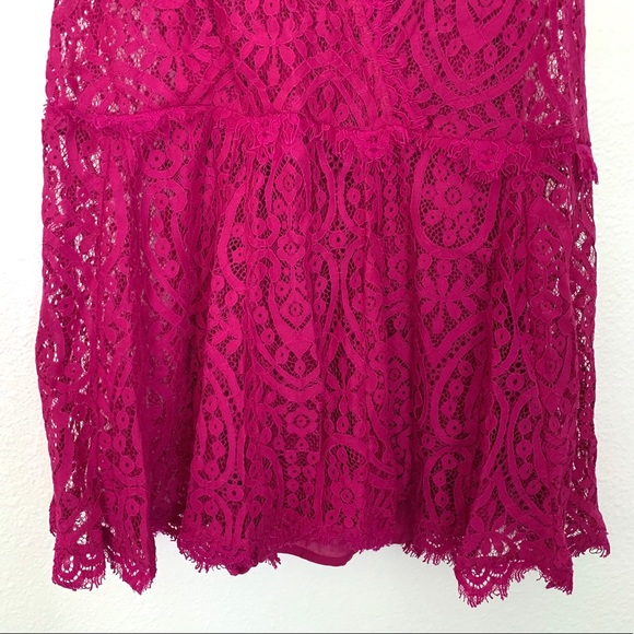 Free People Dress Pink Heart In Two Lace Mini - Picture 6 of 8